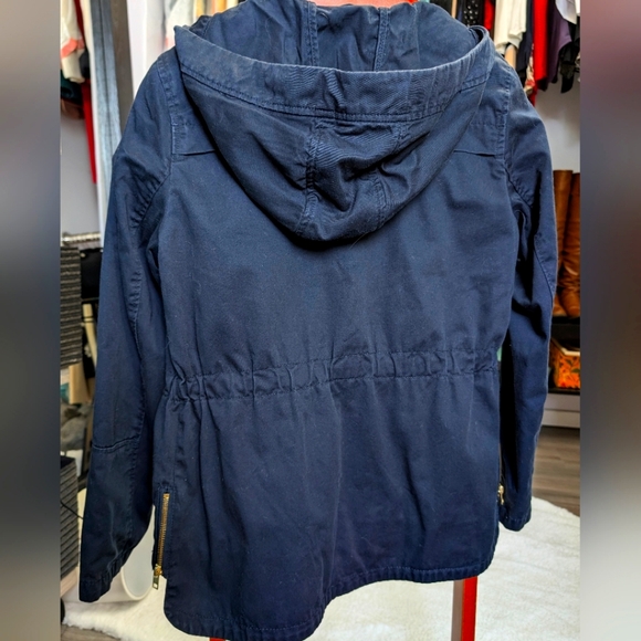 Navy Blue Denim Style Jacket - Picture 2 of 4